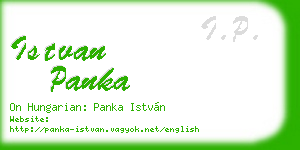 istvan panka business card